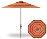 9 Foot Aluminum Twist Lift Octagon Market Umbrella by Treasure Garden - UM850