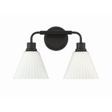 Pleated II 2 Light Bath Vanity 10.75 Inch and 16.88 Inch Wide by Craftmade - 62302