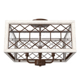 Chevron 4 Light 16 Inch Wide Semi Flush Mount by Hunter Fans - CH4_1937_SF