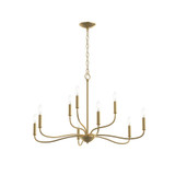 Ilia 9 Light 2 Tier Chandelier 21.25 Inch and 34.25 Inch Wide by Progress - P400465