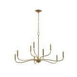 Ilia 9 Light 2 Tier Chandelier 21.25 Inch and 34.25 Inch Wide by Progress - P400465