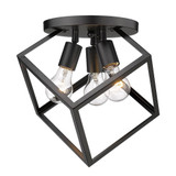 Cassio 3 Light 13.13 Inch Wide Flush Mount by Golden - 2086-3SF