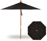 9 Foot Hardwood Pulley Lift Octagon Market Umbrella by Treasure Garden - UM809
