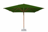 12 Foot Bamboo Pulley Lift Square Market Umbrella by Bambrella - 3-4m SQ-L