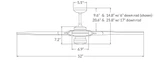 Torsion 52 Inch 3 Blade Downrod Fan by Modern Fan Co - TOR-52