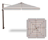 10 Foot Aluminum Manual Lift Square Cantilever Umbrella by Treasure Garden - AG25TSQR