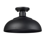 Levitt 1 Light 13.63 Inch Wide Outdoor Semi Flush Mount by Golden - 2866-OSF