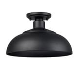 Levitt 1 Light 13.63 Inch Wide Outdoor Semi Flush Mount by Golden - 2866-OSF