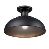 Levitt 1 Light 13.63 Inch Wide Outdoor Semi Flush Mount by Golden - 2866-OSF