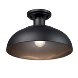 Levitt 1 Light 13.63 Inch Wide Outdoor Semi Flush Mount by Golden - 2866-OSF