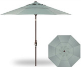 9 Foot Aluminum Crank Lift Round Market Umbrella by Treasure Garden - UM970