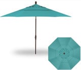 11 Foot Aluminum Crank Lift Octagon Market Umbrella by Treasure Garden - UM801