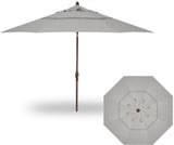 11 Foot Double Vent Crank Lift Round Market Umbrella by Treasure Garden - UM812-DWV