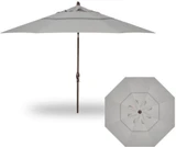 11 Foot Double Vent Crank Lift Round Market Umbrella by Treasure Garden - UM812-DWV