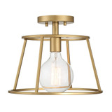 1 Light Semi Flush Mount 10.4 Inch Tall and 13 Inch Wide by Meridian - M60081