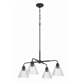 Pleated 4 Light Chandelier 16.5 Inch Tall and 30 Inch Wide by Craftmade - 61124
