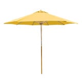 9 Foot Teak Wood Pulley Lift Octagon Market Umbrella by Galtech - 532
