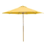 9 Foot Teak Wood Pulley Lift Octagon Market Umbrella by Galtech - 532