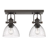 Hines 2 Light 17.88 Inch Wide Semi Flush Mount by Golden - 3118-2SF