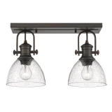 Hines 2 Light 17.88 Inch Wide Semi Flush Mount by Golden - 3118-2SF
