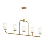 Mack 5 Light Linear Chandelier 16 Inch Tall and 46 Inch Length by Progress - P400476