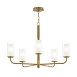 Mack 5 Light Chandelier 20.5 Inch Tall and 28 Inch Wide by Progress - P400475
