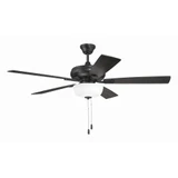 Eos 5 Blade Ceiling Fan with Light Kit 17.44 and 52 Inch Wide by Craftmade - ECF211