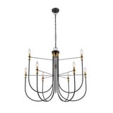 Foundry 9 Light Chandelier 31.5 Inch Tall and 32.68 Inch Wide by Artcraft - AC12229