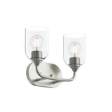 Ilia 2 Light Bath Vanity 9.75 Inch Tall and 13.25 Inch Length by Progress - P300572