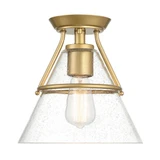 1 Light Seeded Semi Flush Mount 10 Inch Tall and 10 Inch Wide by Meridian - M60083