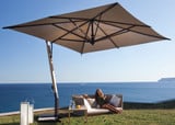 10 Foot Aluminum Easy Lift Square Cantilever Umbrella by FIM - P24