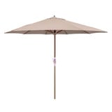11 Foot Teak Wood Crank Lift Octagon Market Umbrella by Galtech - 587-O