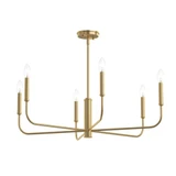 Reines 6 Light Large Chandelier 14 Inch Tall and 32 Inch Wide by Progress - P400448