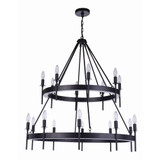 Larrson 18 Light Chandelier 38 Inch Tall and 36 Inch Wide by Craftmade - 54318
