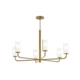 Mack 6 Light Chandelier 20.25 Inch Tall and 34 Inch Wide by Progress - P400477