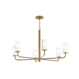 Mack 6 Light Chandelier 20.25 Inch Tall and 34 Inch Wide by Progress - P400477