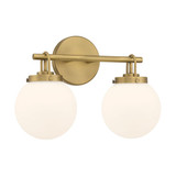 Ortesa 2 Light Bath Vanity 10.5 Inch Tall and 15 Inch Wide by Minka Lavery - 12012