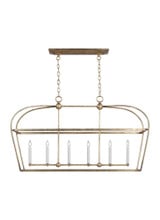 Stonington 6 Light Small Linear Chandelier by Visual Comfort Studio - CC1216