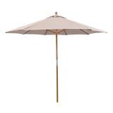 9 Foot Wood Commercial Pulley Lift Octagon Market Umbrella by Galtech - 232