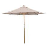 9 Foot Wood Commercial Pulley Lift Octagon Market Umbrella by Galtech - 232