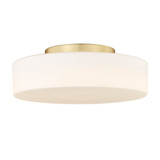 Toli 16W 1 LED 12 Inch Wide Flush Mount by Golden - 3136-FM
