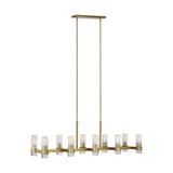 Geneva 10 Light Small Linear Chandelier by Visual Comfort Studio - CC13810