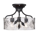 3 Light 15.13 Inch Wide Semi Flush Mount by Golden - 3160-SF
