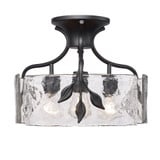 3 Light 15.13 Inch Wide Semi Flush Mount by Golden - 3160-SF