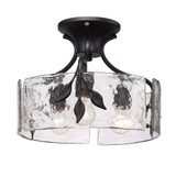 Calla 3 Light 15.13 Inch Wide Semi Flush Mount by Golden - 3160-SF