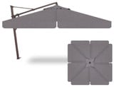 11.5 Foot Aluminum Manual Square Cantilever Umbrella by Treasure Garden - AKZPSQ11