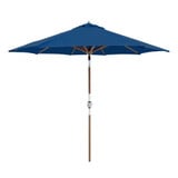 9 Foot Teak Wood Crank Lift Octagon Market Umbrella by Galtech - 537