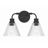 Pleated 2 Light Bath Vanity 10.75 Inch Tall X 16.88 Inch Wide by Craftmade - 61102