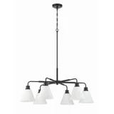 Pleated II 6 Light Chandelier 16.58 Inch and 35.13 Inch Wide by Craftmade - 62326