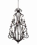 Santa Barbara 15 Light Oversized Foyer Pendant by Kalco - 3164TO